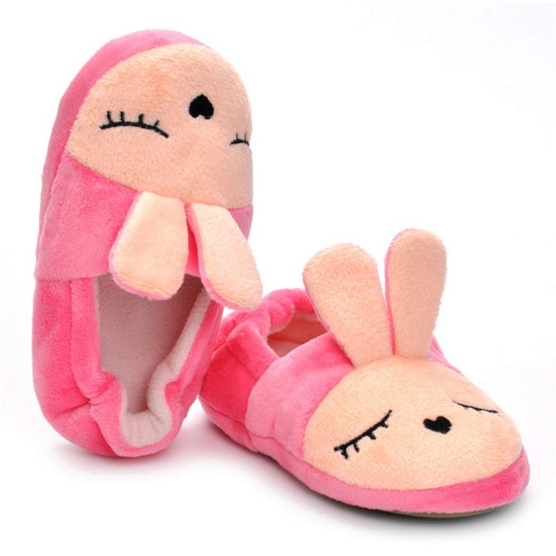 Csfry Baby Girl's Pink Rabbit Slipper US 11-12 - Image 4